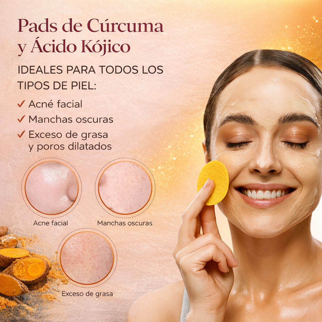 Pads Iluminadores de Cúrcuma y Ácido Kójico