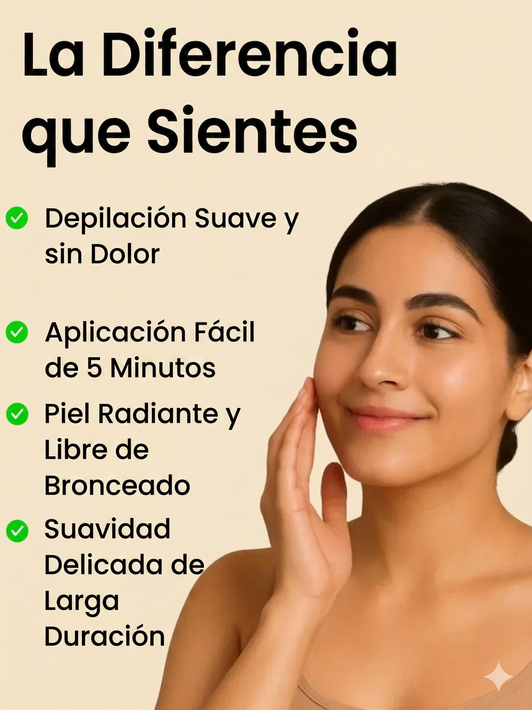 Cera facial de cúrcuma - Cera en polvo indolora de 5 minutos