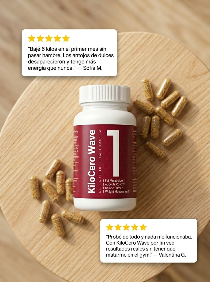 KiloCero Wave | Adelgazá sin ansiedad: menos hambre, mejor metabolismo, todo en una cápsula
