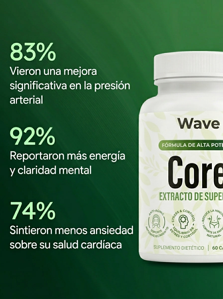 Wave Core | Recuperá tu energía, panza desinflamada, claridad mental todo el día.
